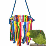 Pet Bird Parrot Toy Colorful Cotton Rope Chewing Bite Hanging Cage Swing Climb Chew Toys For Small Medium Parrot