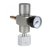 Mini CO2 Gas Regulator Soda Pressure Gauge 2 in 1 with Adapter 3/8in Carbonation Equipment to TR21.4 for Sodastream Beer Brewing