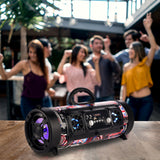 2022Portable Bluetooth-compatible Speaker Column Outdoor Wireless Speaker Music Stereo Subwoofer Speaker Move KTV 3D Sound FM
