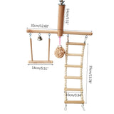 Bird Cage Stand Play Gym Conure Perch Playground Climbing Ladder Swing Rattan Ball Chew Toys for Parrot Lovebirds Budgies C42