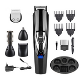Professional Waterproof 5 In 1 Men Hair Trimmer LCD Display Electric Hair Clipper Dual Charging Hair Cutter Machine+Charge Base