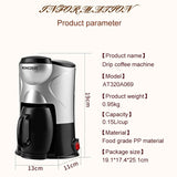 Coffee Maker Portable Fully Automatic Mini American Coffee Machine Drip Coffee Machine Black And Pink EU UK Plug