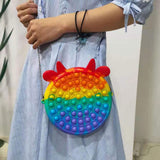 Large-Size Backpack Toys Mini Stress Reliever Toys for Adult Children Push Bubble Antistress Fidget Toys Funny Pop Its New Bag