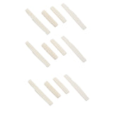 6 Sets of 12Pcs 6 String Acoustic Guitar Bone Bridge Saddle and Nut Made of Real Bone