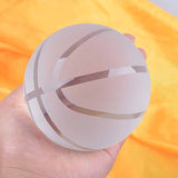Creative Gift Ornaments 80mm Basketball Production Process Carving Material White Crystal Crystal Ball Crafts