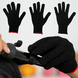 1 Pcs Professional Heat Resistant Glove Hair Styling Tool For Curling Straight Flat Iron Black heat glove for curling iron