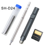 SH72 65W Mini Electric Soldering Iron Adjustable Temperature Portable Solder Welding Station DC Power Input 220-400C with tin