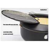 Deep Fryer Pot,Stainless Steel With Temperature Control And Lid Japanese Style Tempura Fryer Pan Uncoated Frye