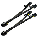 8Pc PCI-E 6 Pin to Dual PCIe 8 Pin (6+2) Image Card PCI Express Power Adapter GPU VGA Y-Splitter Extension Cable