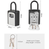 Door Padlock Key Storage Secret Box Organizer 4 Digit Combination Password Security Code Lock No Key Home Safe Box Caja Fuerte