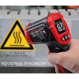 HABOTEST HT641A+ Infrared Thermometer -58~752℉ Non-contact Digital Heat Temperature Gun IR Laser Surface Temperature Meter
