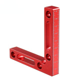 90 Degree Positioning Square Right Angle Clamp Aluminum L Block with Scale Woodworking Clamp Tool for Picture Frame Box Drawer