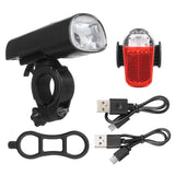 USB Rechargeable Bike Lights for Night Riding Super Bright Front Light and Rear LED Bicycle Light Set Bike Headlight Taillight