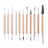 11/21/25/61 Pcs Ceramic Clay Tools Set Polymer Clay Tools Pottery Tools Set Wooden Pottery Sculpting Clay Cleaning Carved Tool
