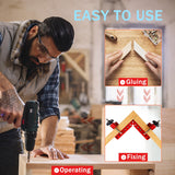 90 Degree Positioning Squares with 2 Scales（140mm &amp; 5.5inch）,1 Right Angle Clamps with 2 Clamps for Box Cabinets Drawers