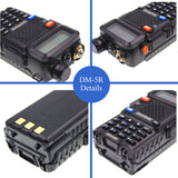 Baofeng DM-5R Walkie Taklie Digital &amp; Analog Dual Mode Portable Radio VHF/UHF Dual Band DMR 5W 128CH FM Transceiver