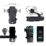 Dropship-Multifunctional Bike Lights Set Lights with Phone Holder 4 in 1 Front Bike Light Bike Headlight Waterproof Adjustable