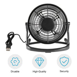 Portable DC 5V Small Desk USB 4 Blades Cooler Cooling Fan USB Mini Fans Operation Super Mute Silent PC / Laptop / Notebook