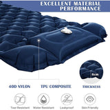Outdoor Inflatable Mattress Ultra-Light Camping Sleeping Pad with Hiking Ultralight Air Mat Built-in Inflator Pump
