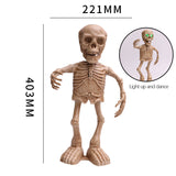 Halloween Electric Dancing Skeleton Haunted House Scene Decoration Props Party Singing Skull Skeleton Frame Halloweenkid Gift