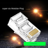 100PCS RJ45 Ethernet Cables Module Plug Network Connector For UTP CAT6 RJ45 Network Cable Crystal Heads 8P8C