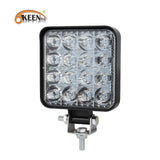 Mini 16LED 27W 48W LED Work Light Bar Square Spotlight 12V 24V Offroad LED Light Bar For Truck Offroad 4X4 4WD Car SUV ATV