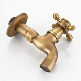 Retro Solid Brass Single Cold Faucet Mop Pool Faucet Wall Mounted Single Handle Brass Core Kitchen Sink Faucet Suitable