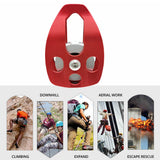 Mountaineering Rock Climbing Rescuing Single Roller Pulley, Carriage Pulley Sheave Rappelling Arborist Equipment