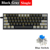 61 Keys Hot-swap 60% Mini Mechanical Gaming Keyboard Red Blue Mx Switch RGB Backlight USB Wired LED Optical Switches Portable