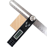 Stainless Steel Gauge Electronic Level Digital Protractor Sliding Angle Finder Battery Operated T Bevel Inclinometer 360 Degree