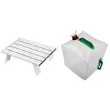 20L 5.3 Gallon Water Carrier Collapsible Water Storage Container &amp; Folding Table Picnic Table Light Aluminum Alloy