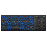Wireless Dual-mode Keyboard 2.4G/BT Wireless Connection Ergonomic Design 7-color Backlight Effect Touchpad Wide Compatibility