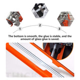 1Pc Household Glue Dispenser Integrated Glue Shooter Rotary Glue Shooter Orange