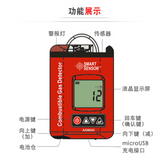AS8802 combustible gas detector pipeline natural gas biogas leak detector explosion-proof gas alarm