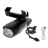 Dropship-Multifunctional Bike Lights Set Lights with Phone Holder 4 in 1 Front Bike Light Bike Headlight Waterproof Adjustable