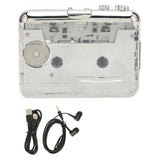 Transparent Cassette Player Portable Cassette Tape To MP3 Player Converter with 3.5mm Headphone Jack WAV MP3 Recording Mode