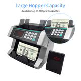 Money Counter Machine Counterfeit Bill Detector Automatic Money Detection Fast Counting Speed Top Loading Bill Counting Machine