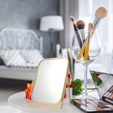 Vanity Makeup Mirror with Metal Stand 360 Degree Swivel Desktop Tabletop Mirror
