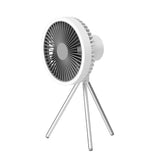 Outdoor Tripod Fan USB Rechargeable Camping Desk Fan Portable Ceiling Fan with 3 Speeds Adjustable for Home Office Camping