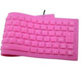 85-key Computer Keyboard Silicone Mute Soft Keyboard USB Wired Keyboard Portable Mini Laptop Pc Folding Waterproof Keyboard