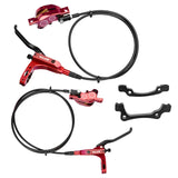 4Piston MTB Hydraulic Bike Disc Brake Aluminum Front and Rear Caliper Bicycle Brakes for Road Mountain Bike Bicycle Brake Cable