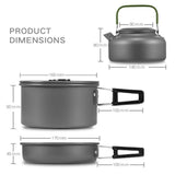 Portable Ultralight Outdoor Tableware Aluminum Alloy Camping Cooking Coffee Pot Teapot Hiking and Picnic Camping Tents Accessory