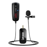 Lavalier Lapel Microphone,UHF Omnidirectional Recording Mic with Clip-On, Beltpack Transmitter for Interview Etc.