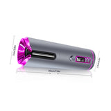 Professional Spin N Curl Auto Hair Curler LCD Display USB Rechargeable Spiral Curls Curling Iron Automatic Wireless Hair Curler