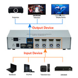 Full HD 1080P 4 Port HDMI KVM Switch USB Keyboard Video Mouse Auto Switch for TV/PC/Projector/Game Consoles