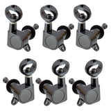 6x Fully Closed Machine Heads Tuner Hollow Handle 3L3R for Acoustic Guitar