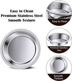 48pcs Paint Palette Set Stainless Steel Paint Pallet Small Round Paint Tray for Artist Watercolors Metal Makeup Mixing Palette