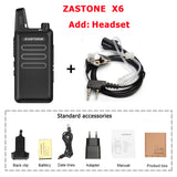 Zastone X6 UHF Walkie Talkie Radio 400-470MHZ Portable Radio Handheld Comunicador Mini Walkie Two Way Radio Ham