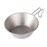 Lixada Titanium Bowl with Handle Camping Bowl Dinner Food Container Camping Pot for Outdoor Hiking Backpacking Picnic