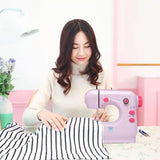 Us Standard Sewing Machine Mini 2-Speed Double Thread Portable Electric Household Sewing Machin with Light Cutter Foot Pedal